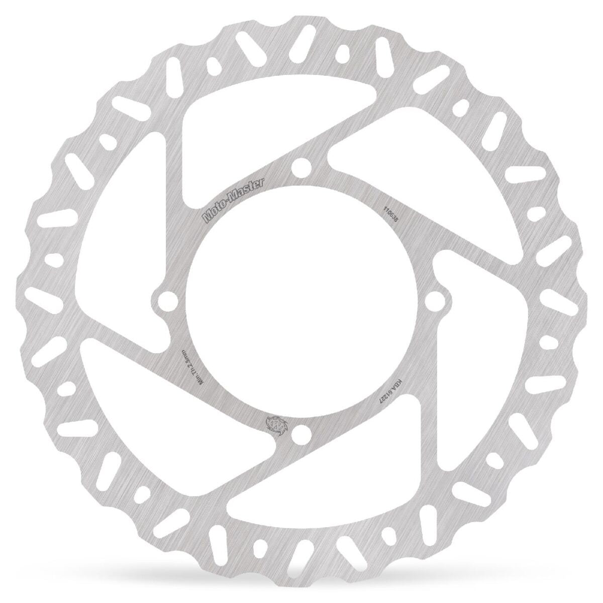 MOTO-MASTER BRAKE ROTOR FIXED NITRO CONTURED NATURAL 110638