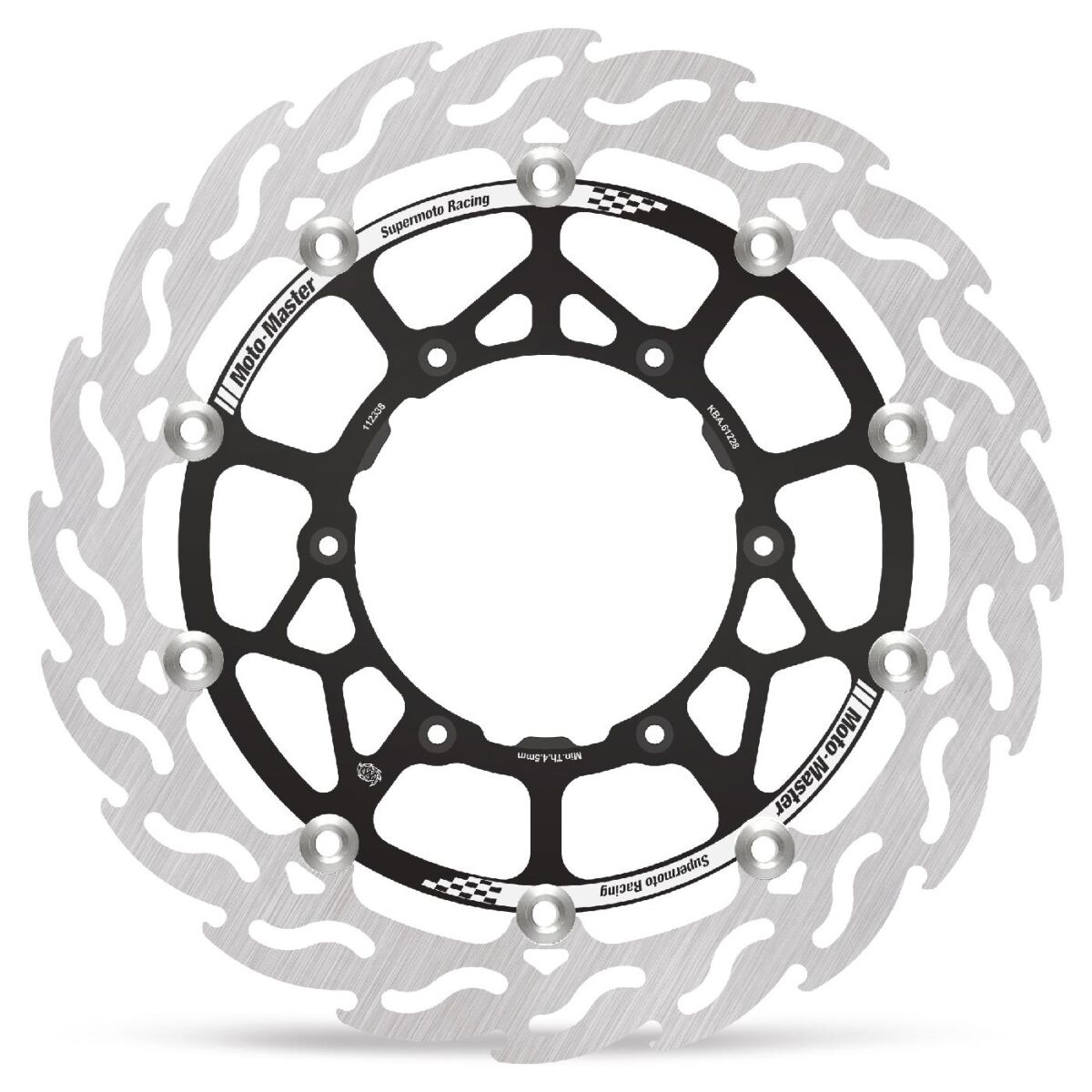 MOTO-MASTER BRAKE ROTOR SUPERMOTO RACING FLOATING FLAME FRONT 112338