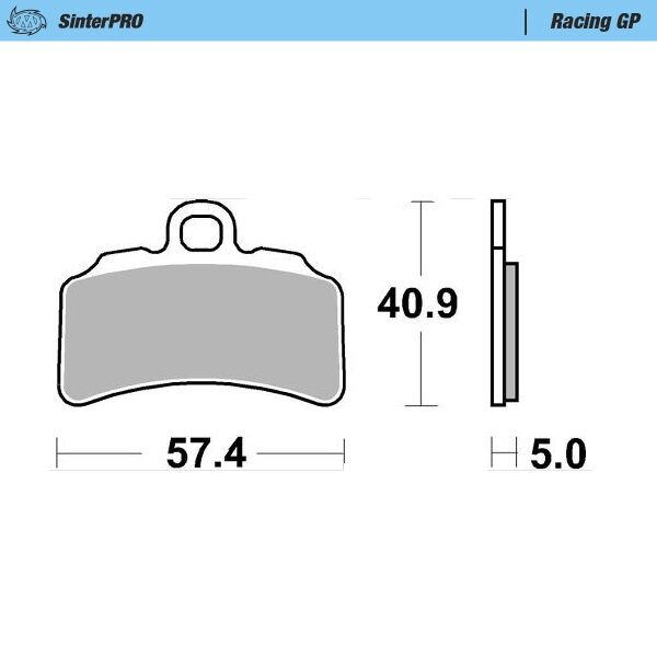 MOTO-MASTER BRAKE PAD RACING GP 99712