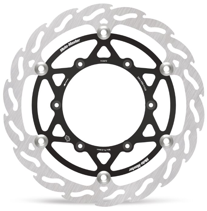 MOTO-MASTER BRAKE ROTOR FLOATING FLAME OVERSIZE FRONT 112472