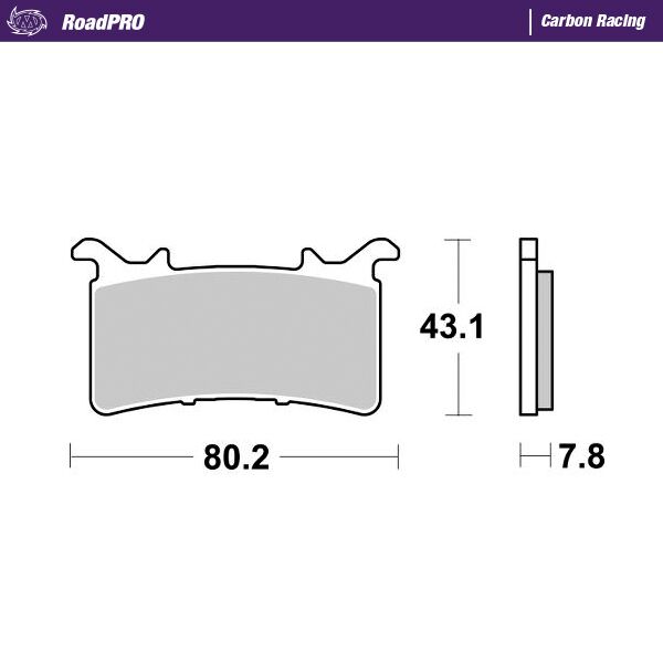 MOTO-MASTER BRAKE PAD ROADPRO CARBON RACING 414306