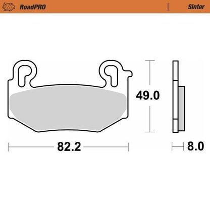 MOTO-MASTER BRAKE PAD ROADPRO SINTER FRONT 416701