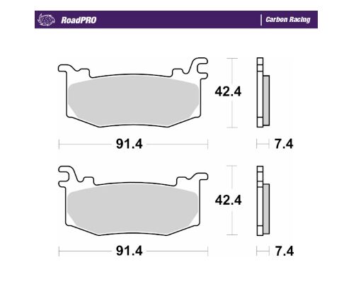 MOTO-MASTER BRAKE PAD ROADPRO CARBON RACING 416906