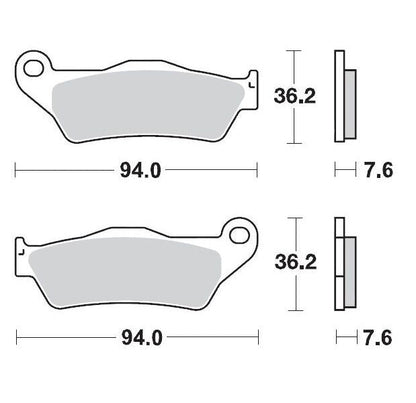 MOTO-MASTER BRAKE PAD OFFROAD SINTER PRO RACING GP 93012