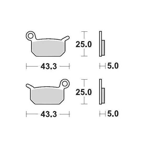 MOTO-MASTER BRAKE PAD OFFROAD SINTER PRO RACING 94711