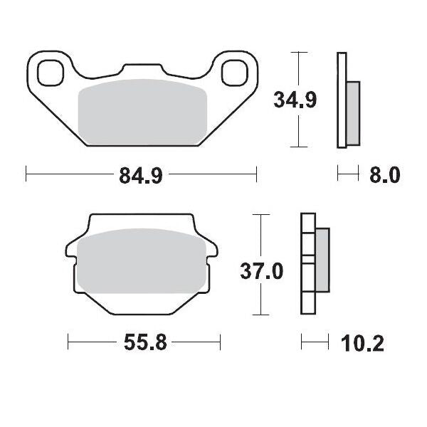 MOTO-MASTER BRAKE PAD ATV SINTER PRO RACING 091311
