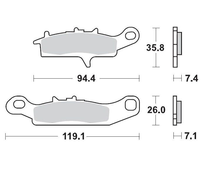 MOTO-MASTER BRAKE PAD ATV SINTER PRO RACING 95311