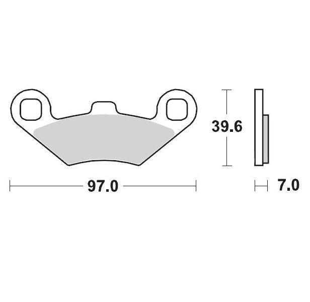 MOTO-MASTER BRAKE PAD ATV SINTER PRO RACING 97511