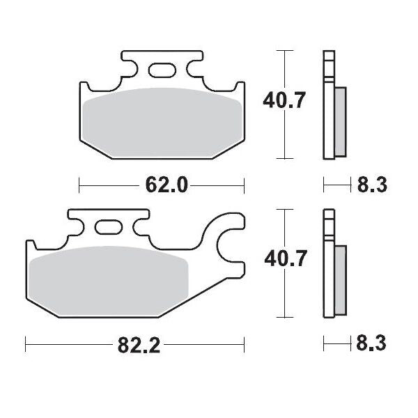 MOTO-MASTER BRAKE PAD ATV SINTER PRO RACING 95711