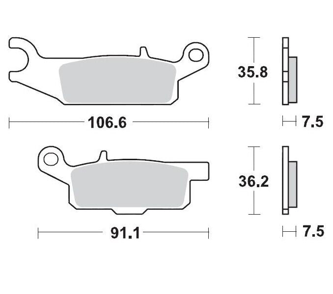 MOTO-MASTER BRAKE PAD ATV SINTER PRO RACING 95911