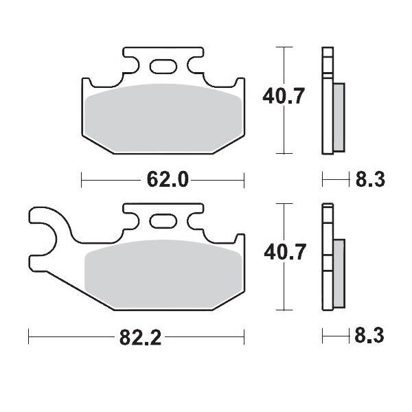 MOTO-MASTER BRAKE PAD ATV SINTER PRO RACING 96311