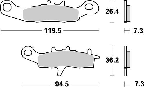 MOTO-MASTER BRAKE PAD OFFROAD NITRO 93921