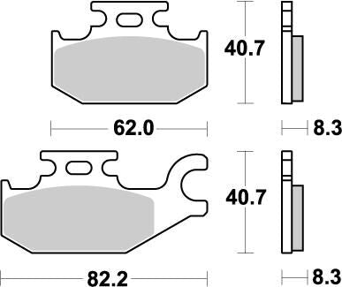 MOTO-MASTER BRAKE PAD ATV NITRO 95721