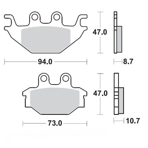 MOTO-MASTER BRAKE PAD ATV NITRO 98321