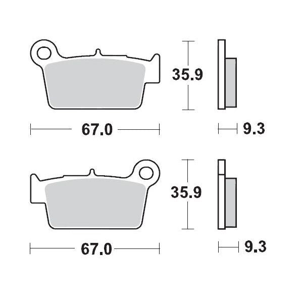 MOTO-MASTER BRAKE PAD OFFROAD NITRO SPORT 94522