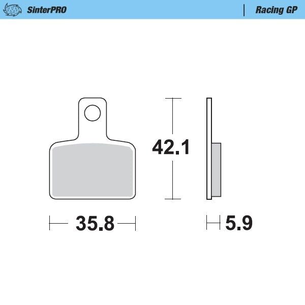 MOTO-MASTER BRAKE PAD OFFROAD SINTER PRO RACING GP 99412