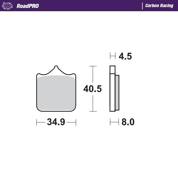 MOTO-MASTER BRAKE PAD ROADPRO CARBON RACING 407506