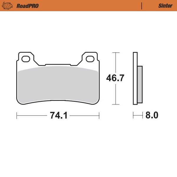 MOTO-MASTER BRAKE PAD ROADPRO SINTER 406401