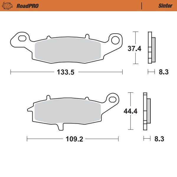 MOTO-MASTER BRAKE PAD ROADPRO SINTER 404101