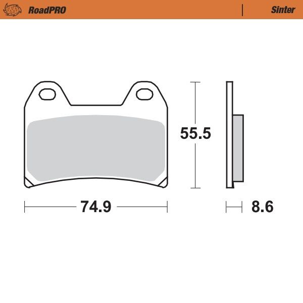 MOTO-MASTER BRAKE PAD ROADPRO SINTER 404301