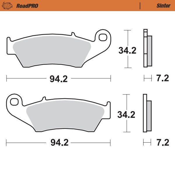 MOTO-MASTER BRAKE PAD ROADPRO SINTER 403901