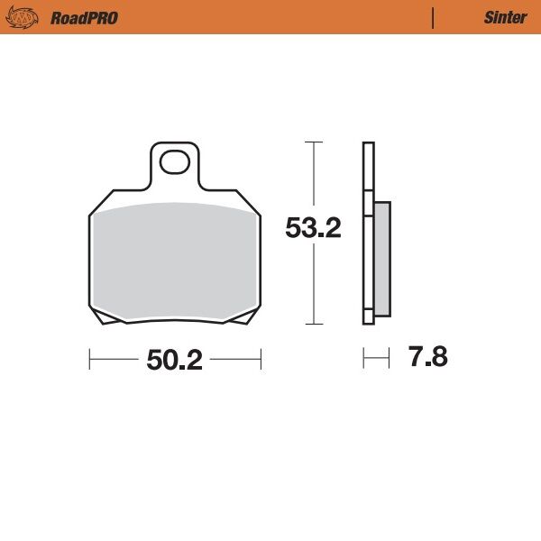 MOTO-MASTER BRAKE PAD ROADPRO SINTER 404802