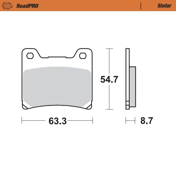 MOTO-MASTER BRAKE PAD ROADPRO SINTER 401802