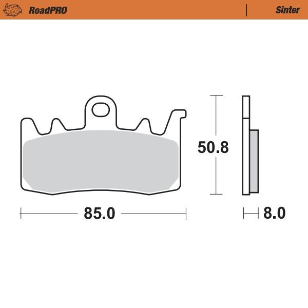 MOTO-MASTER BRAKE PAD ROADPRO SINTER 408001