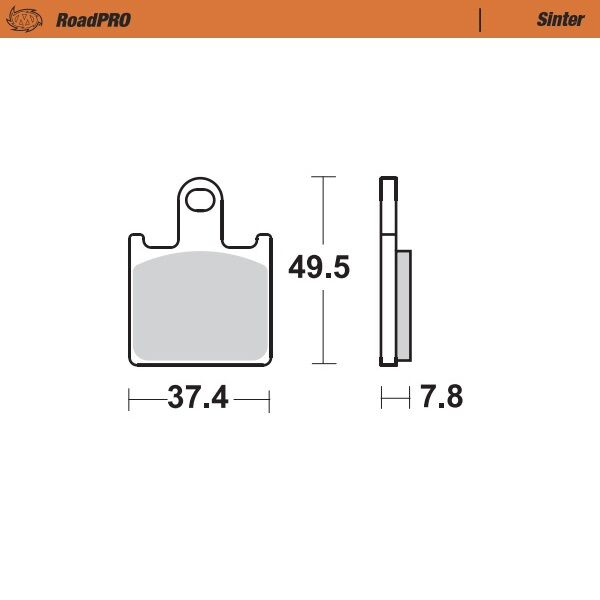 MOTO-MASTER BRAKE PAD ROADPRO SINTER 406801