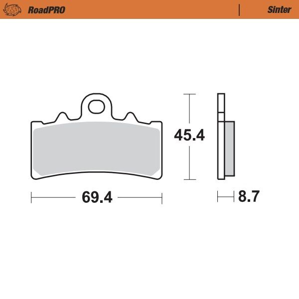 MOTO-MASTER BRAKE PAD ROADPRO SINTER 407601