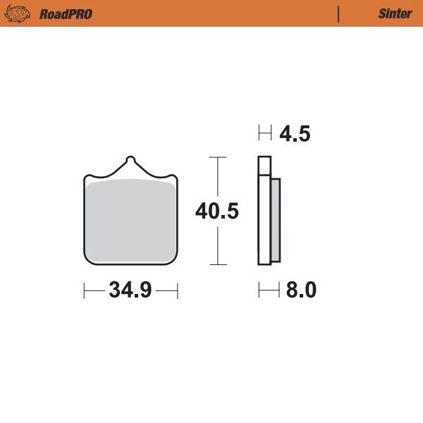 MOTO-MASTER BRAKE PAD ROADPRO SINTER 407501