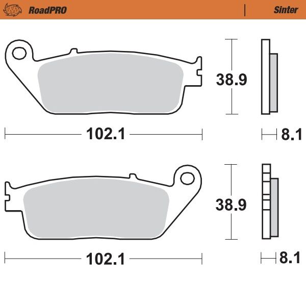 MOTO-MASTER BRAKE PAD ROADPRO SINTER SCOOTER 400703