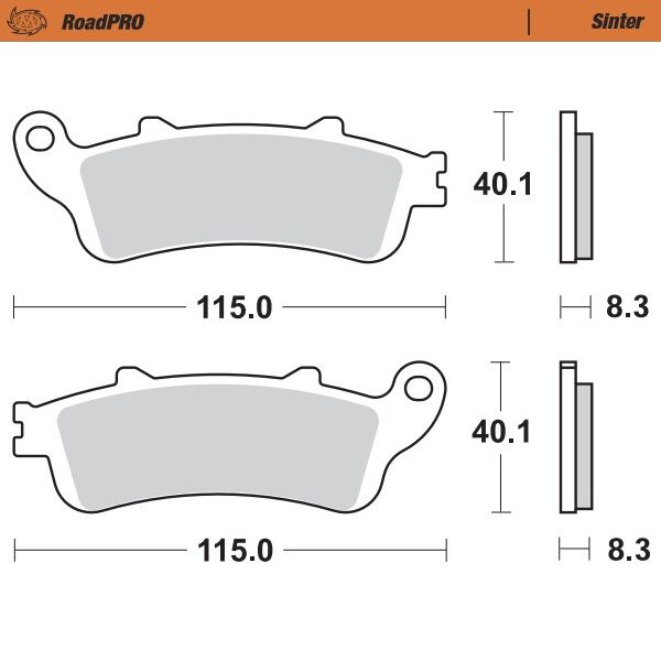MOTO-MASTER BRAKE PAD ROADPRO SINTER 405202
