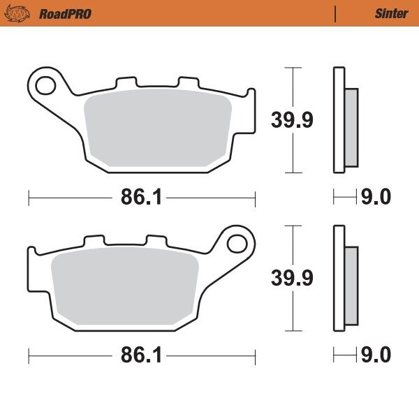 MOTO-MASTER BRAKE PAD ROADPRO SINTER 407702