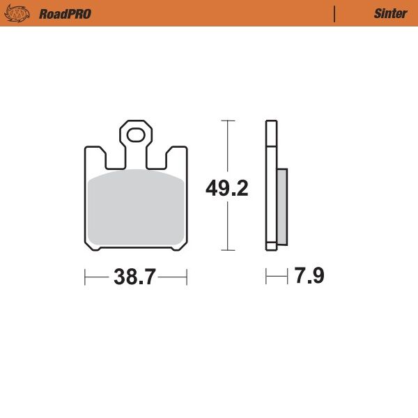 MOTO-MASTER BRAKE PAD ROADPRO SINTER 406101