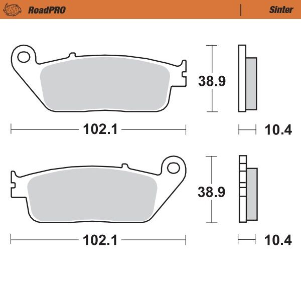 MOTO-MASTER BRAKE PAD ROADPRO SINTER 403002