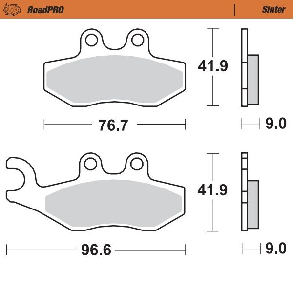 MOTO-MASTER BRAKE PAD ROADPRO SINTER SCOOTER 400403