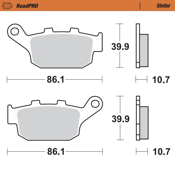 MOTO-MASTER BRAKE PAD ROADPRO SINTER 402202