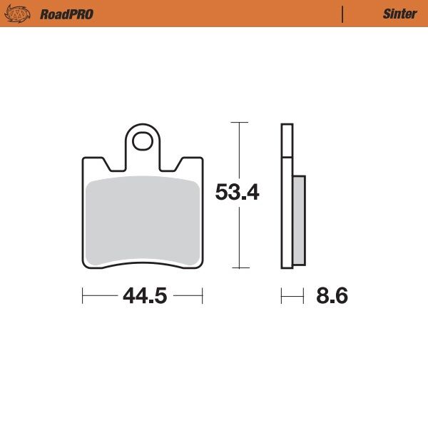 MOTO-MASTER BRAKE PAD ROADPRO SINTER 405301