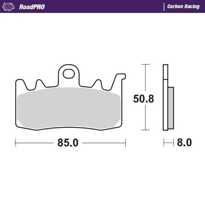 MOTO-MASTER BRAKE PAD ROADPRO CARBON RACING 408006