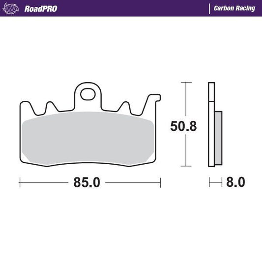 MOTO-MASTER BRAKE PAD ROADPRO CARBON RACING 408006