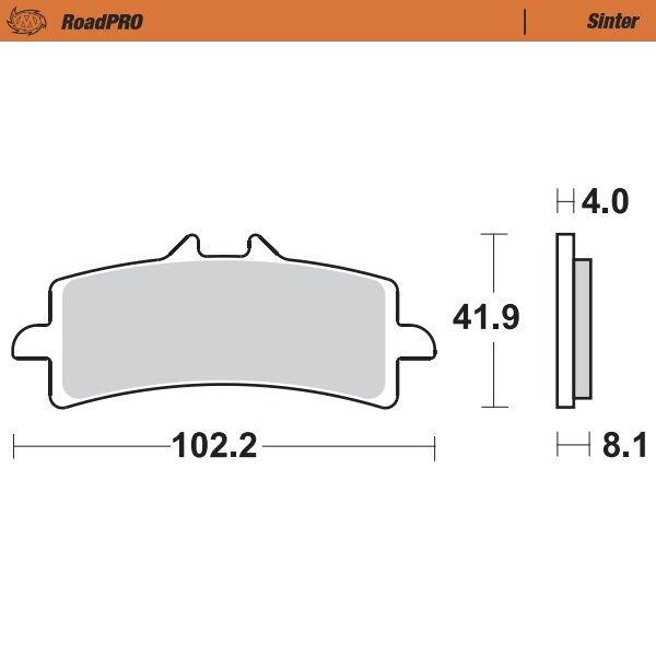 MOTO-MASTER BRAKE PAD ROADPRO SINTER 408101