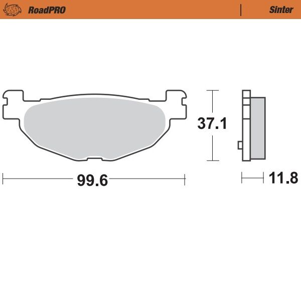 MOTO-MASTER BRAKE PAD ROADPRO SINTER SCOOTER 400803