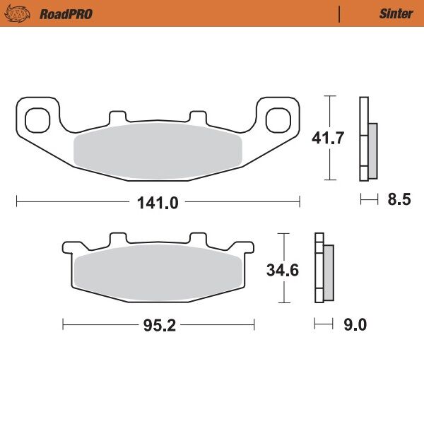 MOTO-MASTER BRAKE PAD ROADPRO SINTER 402102