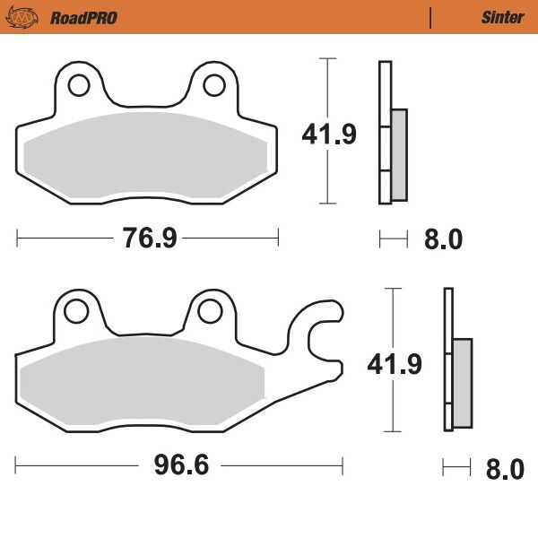 MOTO-MASTER BRAKE PAD ROADPRO SINTER 402901