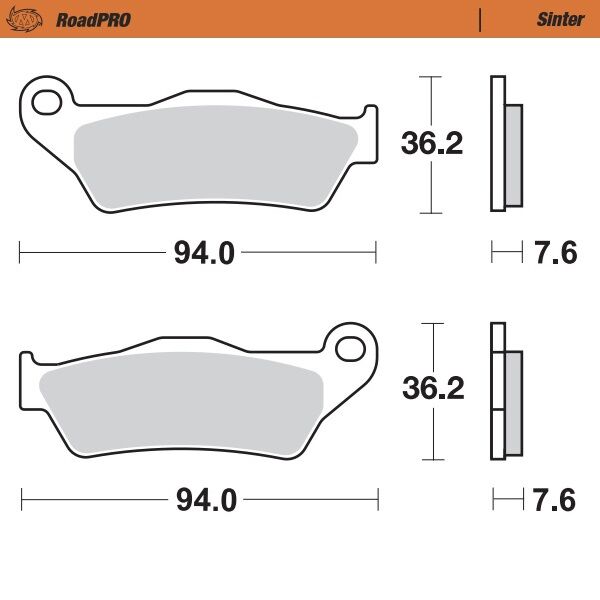 MOTO-MASTER BRAKE PAD ROADPRO SINTER 403202