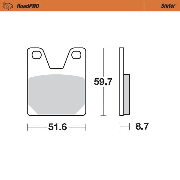 MOTO-MASTER BRAKE PAD ROADPRO SINTER 404902