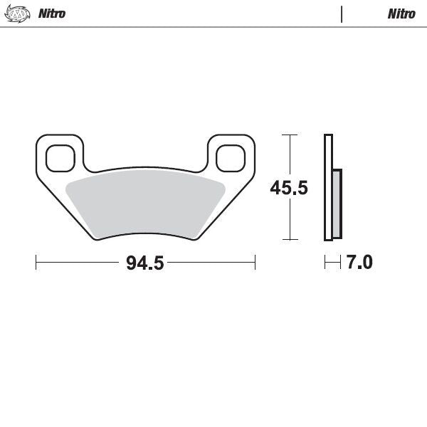 MOTO-MASTER BRAKE PAD ATV NITRO 97221