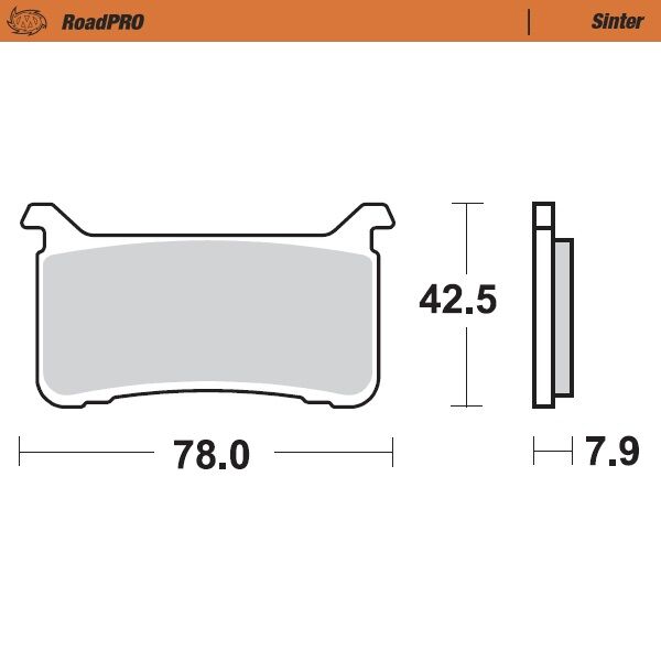 MOTO-MASTER BRAKE PAD ROADPRO SINTER 413101