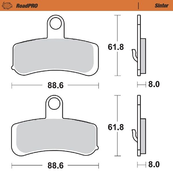 MOTO-MASTER BRAKE PAD ROADPRO SINTER 411501